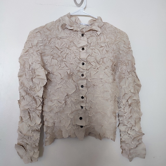 NWT - Rare Crinkle Blouse by PEPLUM Yoshiki Hishinuma (Japan) - Picture 5 of 5